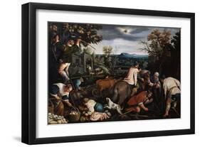 October' (From the Series 'The Seasons), Late 16th or Early 17th Century-Leandro Bassano-Framed Giclee Print