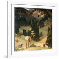 October in the Mountains-W^ Herbert Dunton-Framed Art Print