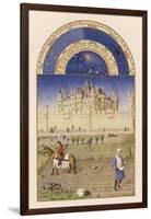 October Peasants Sow Next Year's Crops Within Sight of the Palais Du Louvre Paris-Pol De Limbourg-Framed Art Print