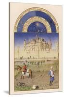 October Peasants Sow Next Year's Crops Within Sight of the Palais Du Louvre Paris-Pol De Limbourg-Stretched Canvas