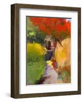 October Walk-Lou Wall-Framed Giclee Print