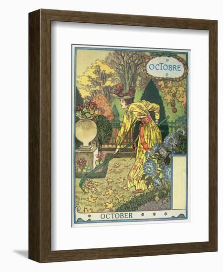 October-Eugene Grasset-Framed Giclee Print