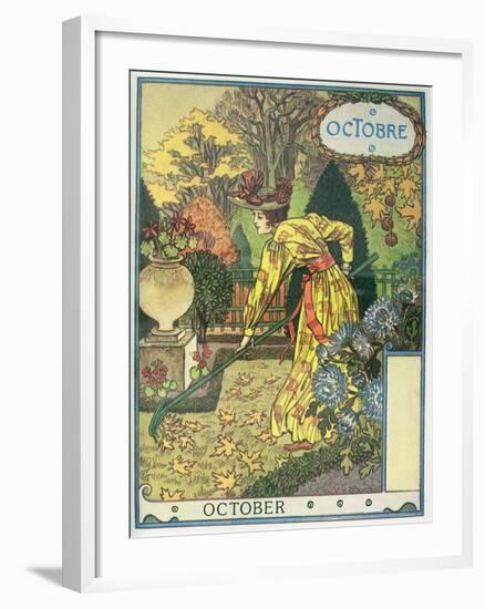 October-Eugene Grasset-Framed Giclee Print