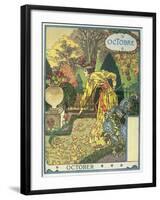 October-Eugene Grasset-Framed Giclee Print