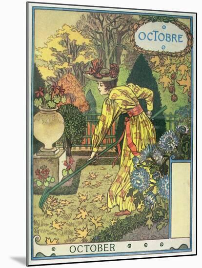 October-Eugene Grasset-Mounted Giclee Print