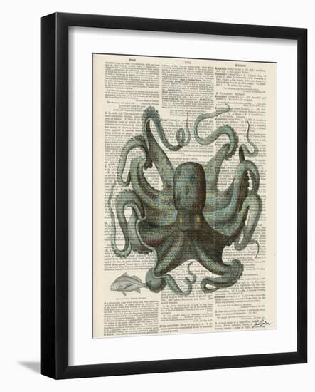 Octopus 1-Tina Carlson-Framed Art Print