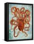 Octopus 2-Fab Funky-Framed Stretched Canvas