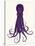 Octopus 8, Purple-Fab Funky-Stretched Canvas