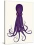 Octopus 8, Purple-Fab Funky-Stretched Canvas