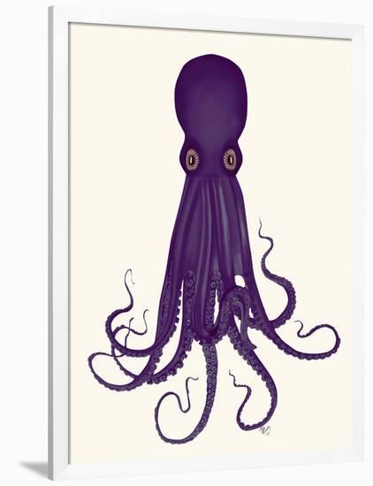 Octopus 8, Purple-Fab Funky-Framed Art Print