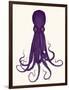 Octopus 8, Purple-Fab Funky-Framed Art Print