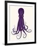 Octopus 8, Purple-Fab Funky-Framed Art Print