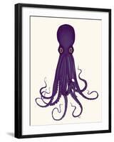 Octopus 8, Purple-Fab Funky-Framed Art Print