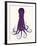 Octopus 8, Purple-Fab Funky-Framed Art Print
