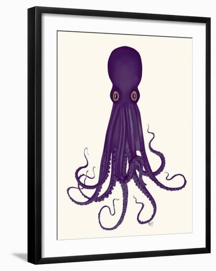 Octopus 8, Purple-Fab Funky-Framed Art Print