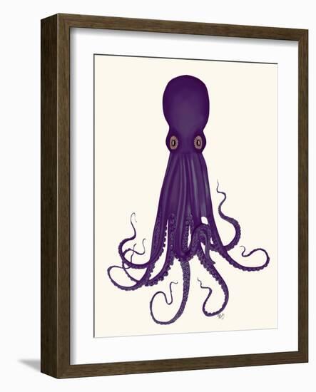 Octopus 8, Purple-Fab Funky-Framed Art Print