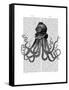 Octopus and Diving Helmet-Fab Funky-Framed Stretched Canvas
