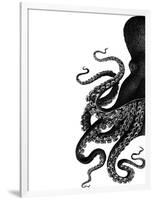 Octopus Black and White a-Fab Funky-Framed Art Print