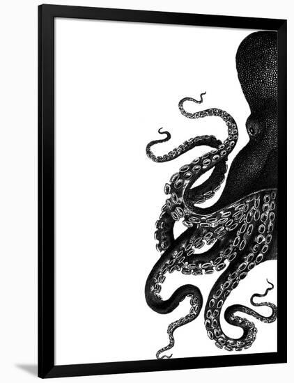 Octopus Black and White a-Fab Funky-Framed Art Print