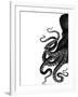 Octopus Black and White a-Fab Funky-Framed Art Print