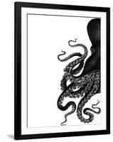 Octopus Black and White a-Fab Funky-Framed Art Print