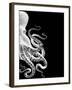 Octopus Black and White b-Fab Funky-Framed Art Print