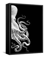 Octopus Black and White b-Fab Funky-Framed Stretched Canvas