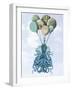 Octopus Cage and Balloons-Fab Funky-Framed Art Print