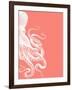 Octopus Coral and Cream b-Fab Funky-Framed Art Print