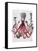 Octopus Fabulous French Chef-Fab Funky-Framed Stretched Canvas