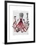 Octopus Fabulous French Chef-Fab Funky-Framed Art Print