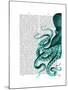 Octopus Green Half-Fab Funky-Mounted Art Print