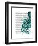 Octopus Green Half-Fab Funky-Framed Art Print