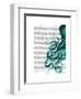 Octopus Green Half-Fab Funky-Framed Art Print