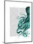 Octopus Green Half-Fab Funky-Mounted Art Print