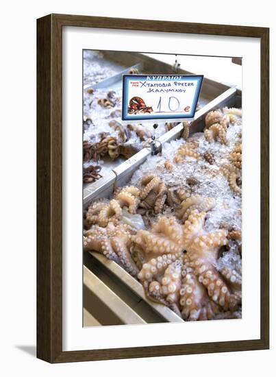 Octopus in the Market, Kalymnos, Dodecanese, Greek Islands, Greece, Europe-Neil Farrin-Framed Photographic Print