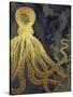 Octopus Ink Gold & Blue I-Christine Zalewski-Stretched Canvas