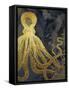 Octopus Ink Gold & Blue I-Christine Zalewski-Framed Stretched Canvas