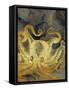 Octopus Ink Gold & Blue II-Christine Zalewski-Framed Stretched Canvas