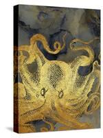 Octopus Ink Gold & Blue II-Christine Zalewski-Stretched Canvas
