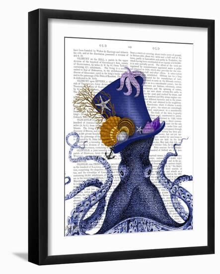 Octopus Nautical Hat-Fab Funky-Framed Art Print