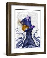 Octopus Nautical Hat-Fab Funky-Framed Art Print