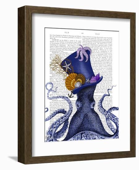 Octopus Nautical Hat-Fab Funky-Framed Art Print