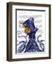 Octopus Nautical Hat-Fab Funky-Framed Art Print