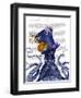 Octopus Nautical Hat-Fab Funky-Framed Art Print