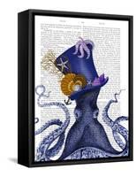 Octopus Nautical Hat-Fab Funky-Framed Stretched Canvas