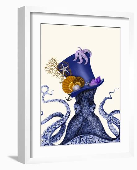 Octopus Nautical Hat-Fab Funky-Framed Art Print