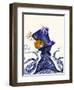 Octopus Nautical Hat-Fab Funky-Framed Art Print