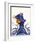 Octopus Nautical Hat-Fab Funky-Framed Art Print