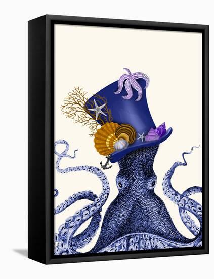 Octopus Nautical Hat-Fab Funky-Framed Stretched Canvas